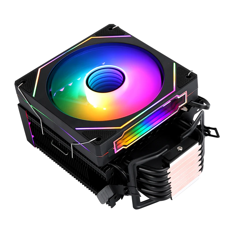 XUANFENG Compatible LGA115x 1200 2011 x79 x99 AMD Enfriador de CPU eficiente Negro 120 mm Ventilador ARGB 4/6 Tubo de calor Ventilador refrigerado por aire - imagen 5