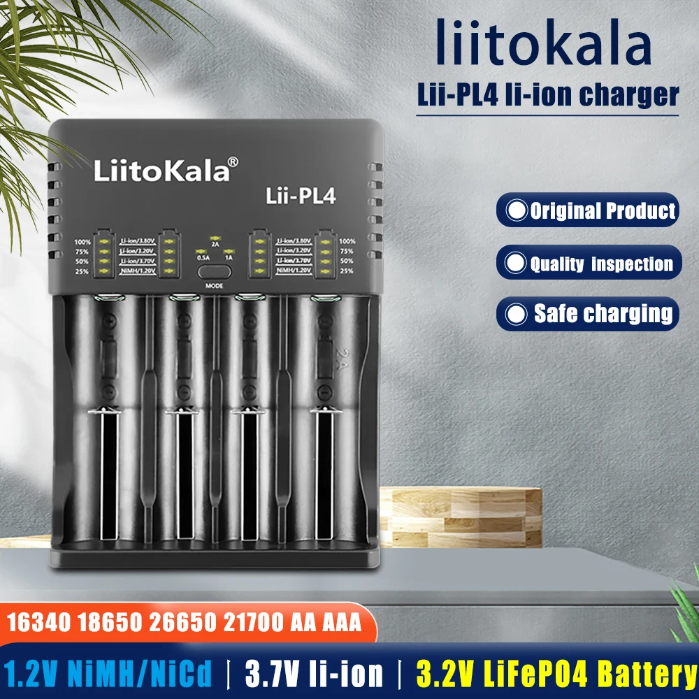 Liitokala Lii-202 Lii-402 5V2A salida tipo C interfaz de cable Universal 3,7 V 3,2 V 3,85 V 18650 21700 cargador de batería recargable - imagen 5