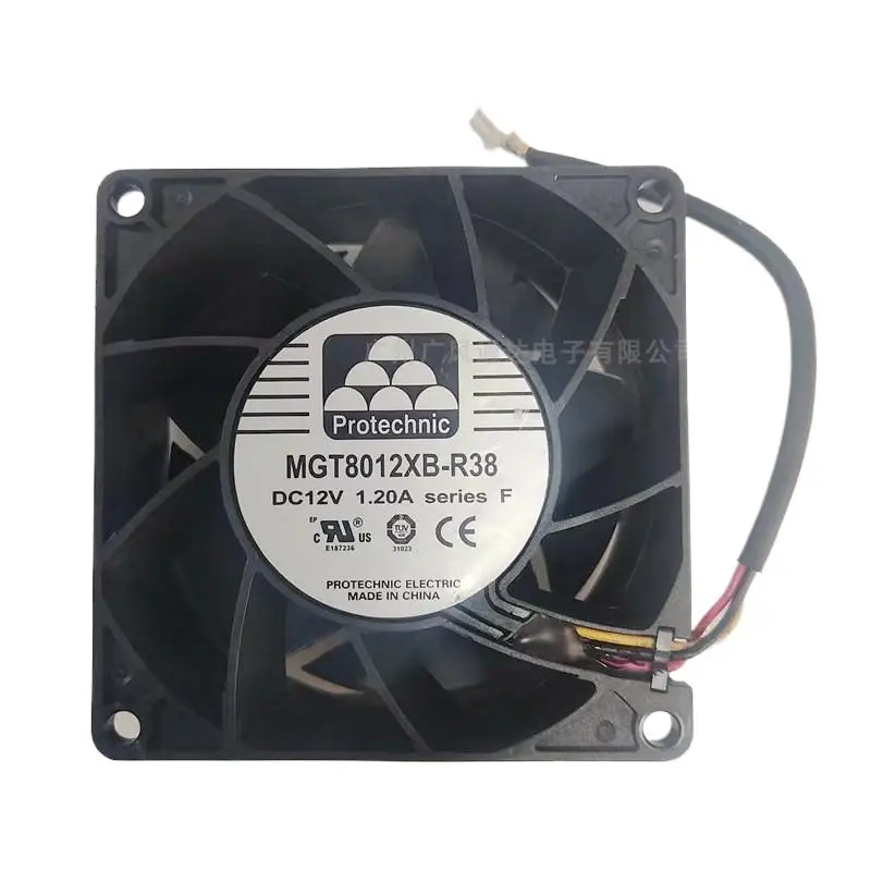 Ventilador axial de 80 mm para MGT8012XB-R38 Ventilador de alta velocidad: 80x80x38 mm 12 V 1.2 A Soplador de enfriamiento violento con FG/PWM (Mod de ventilador de cintura) - imagen 5