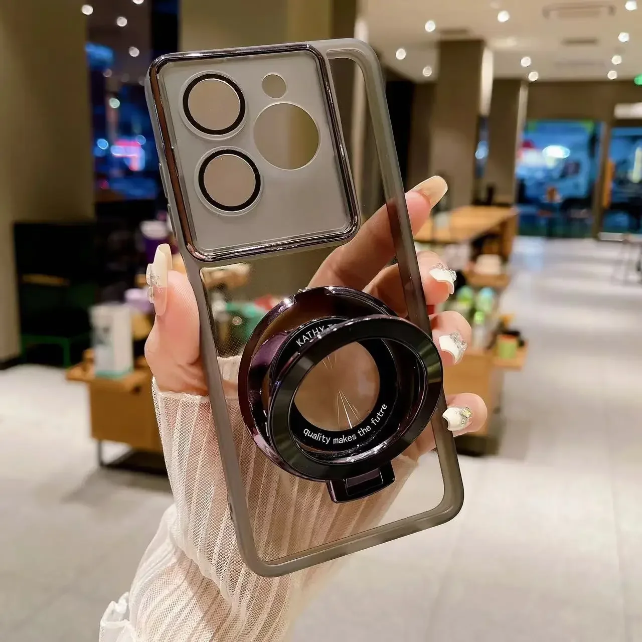 Funda de teléfono con soporte de anillo magnético para Funda Oppo Realme C67 C65 C63 C61 C55 C53 C51 C15 C30S C21 C35 C25 - imagen 5