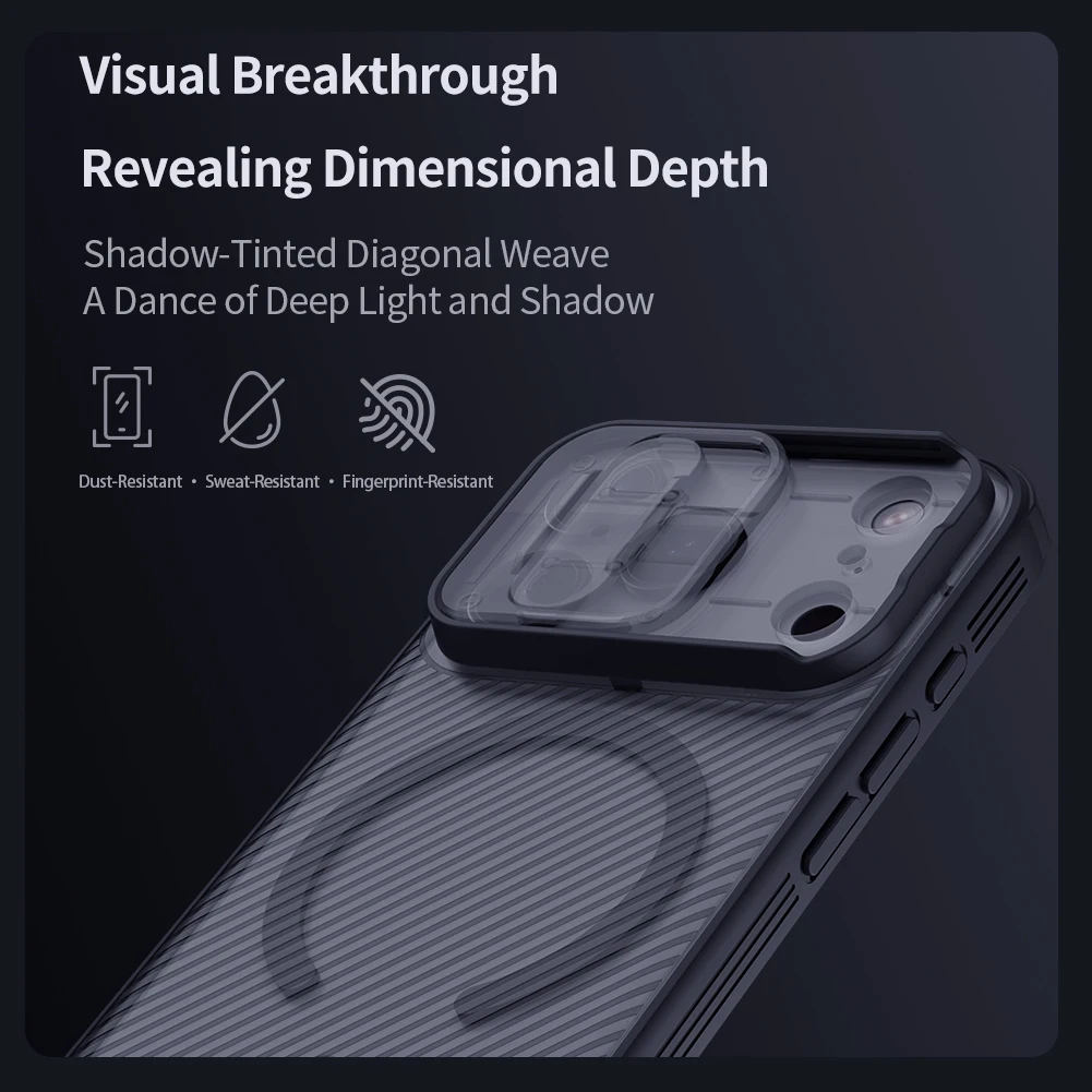 Para iPhone 17 Pro Max Magsafe funda NILLKIN CamShield Pro cubierta trasera de protección de cámara deslizante para iPhone 17/17 Pro fundas magnéticas - imagen 4