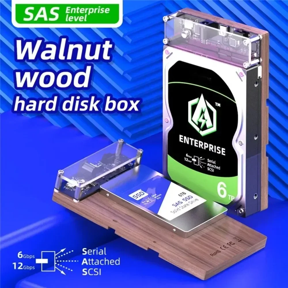 Estación de acoplamiento de disco duro MAIWO SAS para caja de disco HDD SSD de 2,5/3,5 "SATA a USB 3,0 tipo C caja de disco duro externo para caja de Pc - imagen 2