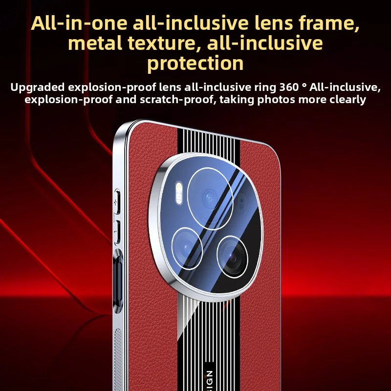 Para Huawei Honor X9C funda de lujo dura de cuero PU revestimiento funda protectora trasera para Huawei Honor X9C X9B X9A carcasa de teléfono - imagen 2