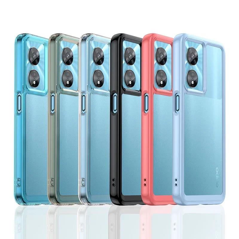 Funda protectora colorida para OPPO A97 5G/57/77/57S/56S/57E/77S/K10 5G/V23/Narzo 50 5G/Q5i/Nord N20 SE/N300 cubierta trasera a prueba de golpes - imagen 2