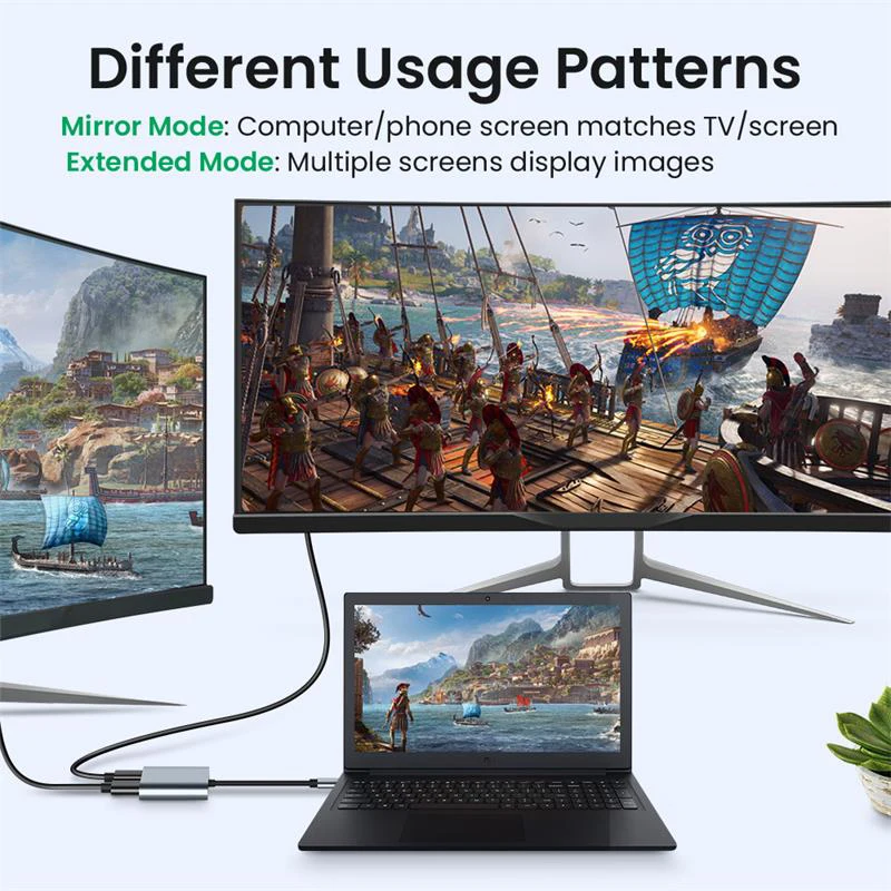 Estación de acoplamiento USB C con dos puertos compatibles con HDMI, concentrador MST para Macbook Pro, portátil, Thunderbolt3/4 a convertidor Dual 4K @ 30Hz - imagen 5