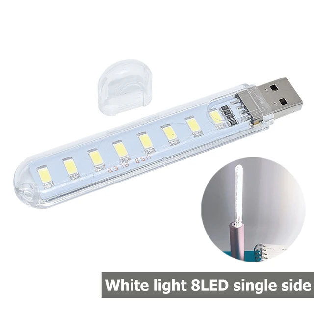 8 LEDS white