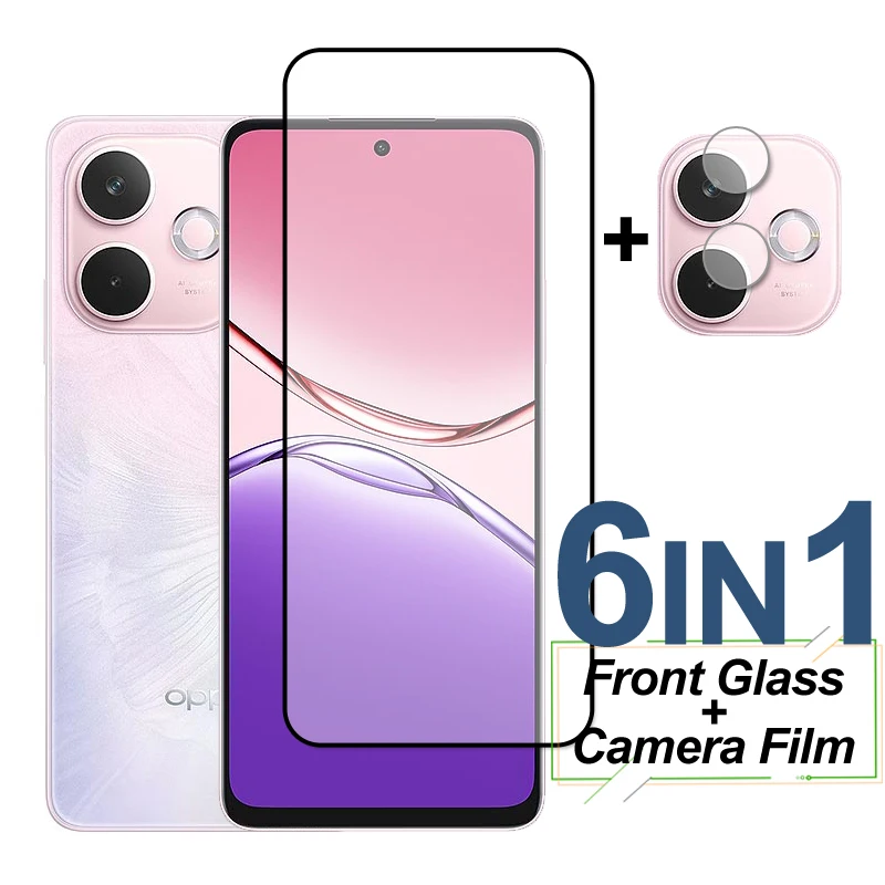 Vidrio templado de cubierta completa para OPPO A5 Pro Protector de pantalla de vidrio en OPPO A5 Pro película protectora de lente de cámara de teléfono OPPO A5 Pro