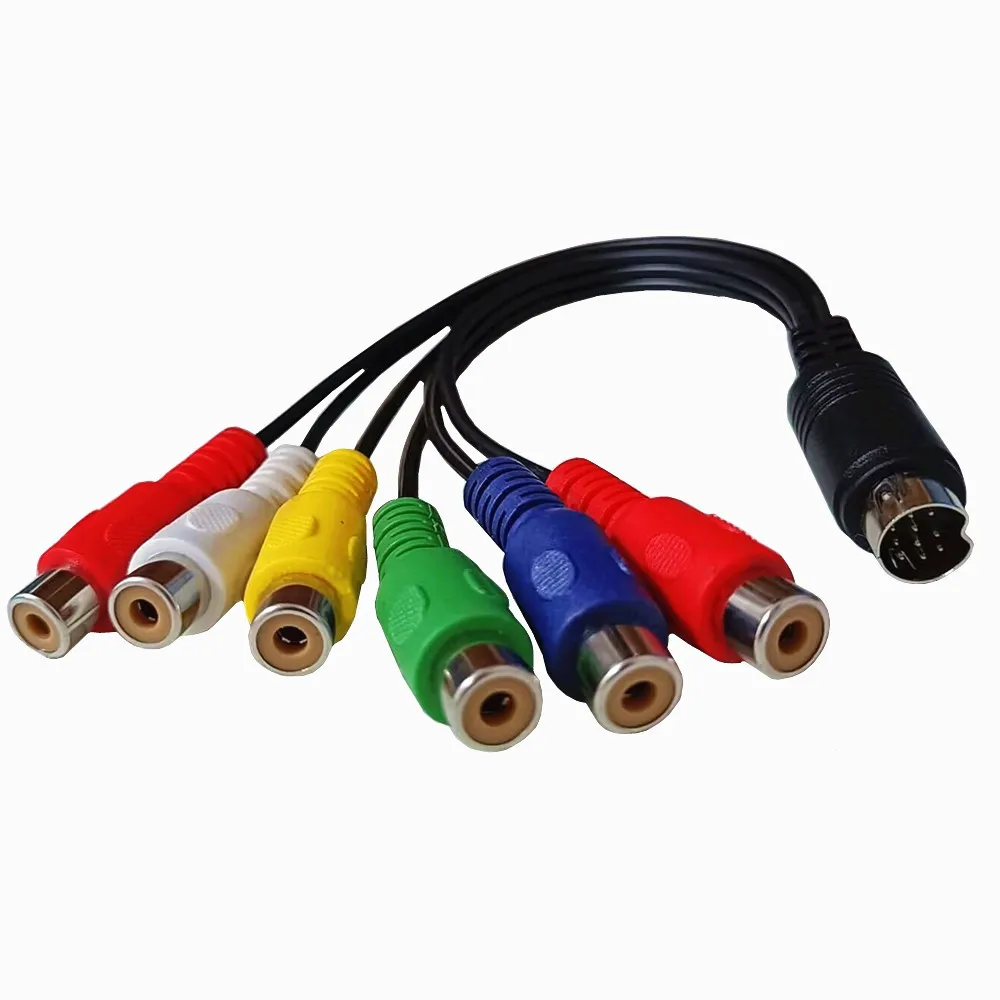 Cable hembra de audio y vídeo DIN S-Video de 10 pines a 6RCA de 10 pines - Componente RGB y compuesto 0,3 m - imagen 3
