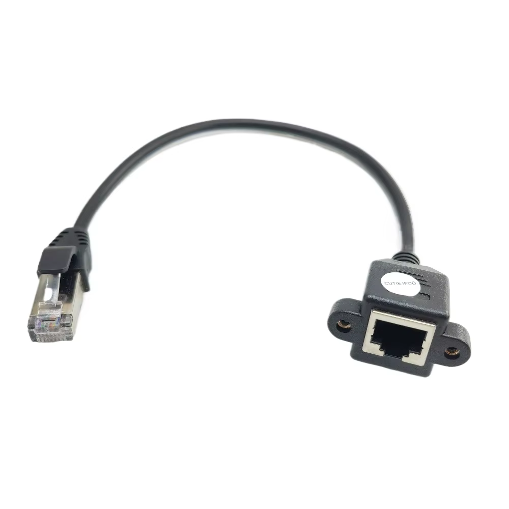 Cable extensión Ethernet RJ45 Cat5 macho hembra 30 cm montaje panel