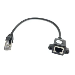 Cable extensión Ethernet RJ45 Cat5 macho hembra 30 cm montaje panel