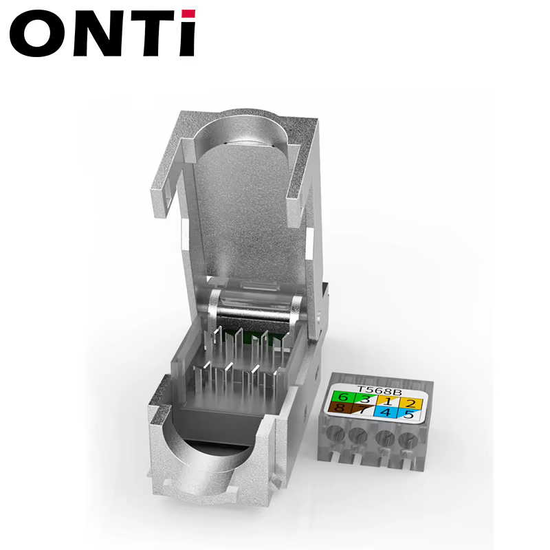 Conector RJ45 Cat7 SFTP Crimpado Sin Herramienta – Zinc - imagen 5