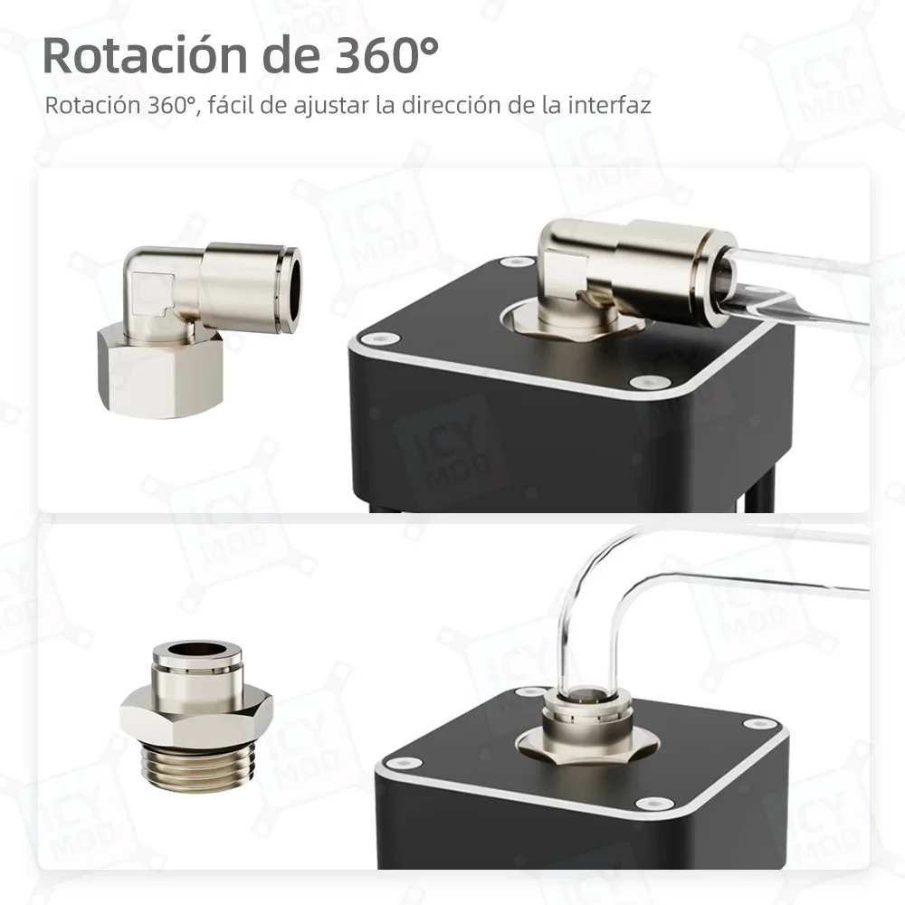 FREEZEMOD radiador de compresión de tubo duro, tanque de agua, ajuste giratorio G1/2, llave hexagonal interna y externa, posición G21Q - imagen 4