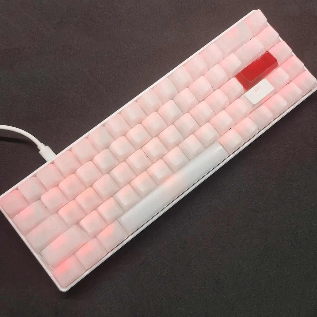 Teclas translúcidas de imitación de jade blanco, teclas OEM originales hechas a mano de resina personalizadas para teclado mecánico, eje de cereza - imagen 2