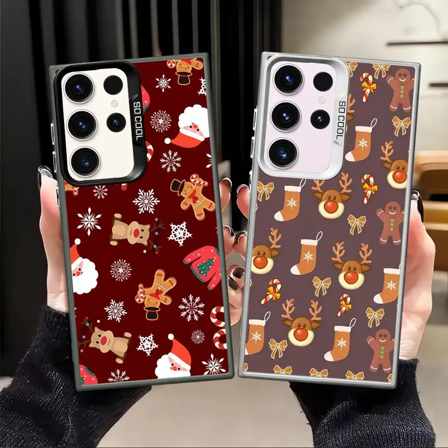 Funda trasera de teléfono para Samsung Galaxy S20 Plus Note 20 Ultra S25 S21 S23 S23 S24 FE S22 lindo Navidad