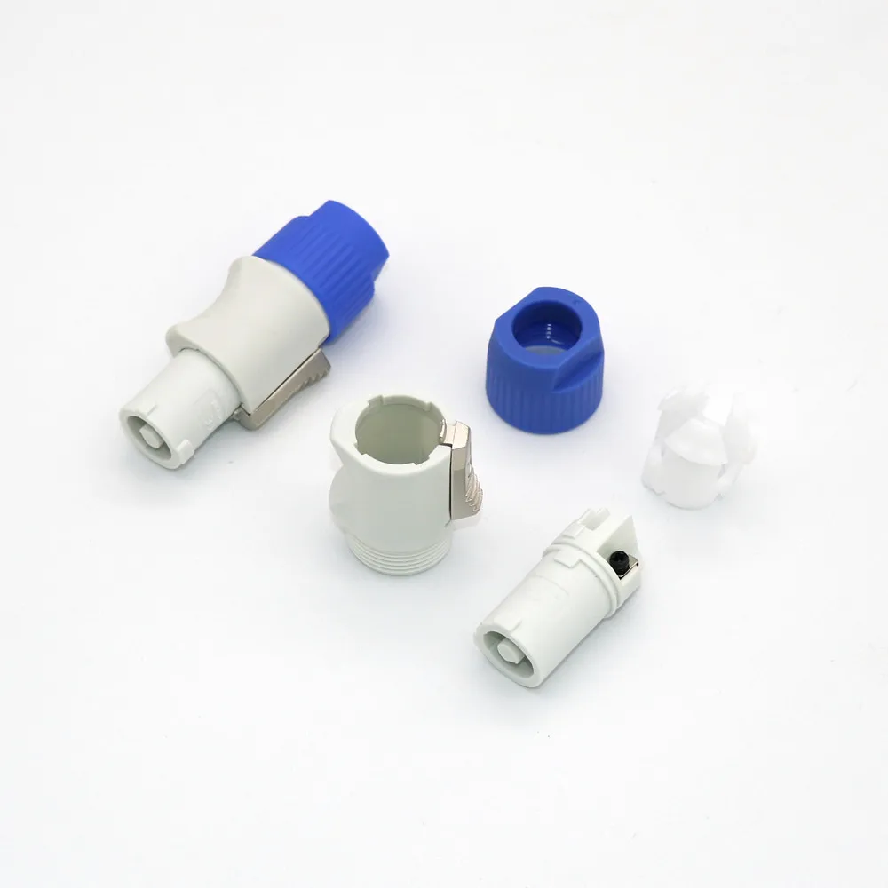 Conector de Cable de Audio de 3 núcleos, 10 piezas, Canon Head XLR, azul, 3 pines, pantalla de visualización de luz, Canon Seat 20A - imagen 4