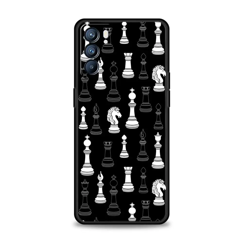 Funda de teléfono artística con tablero de ajedrez para Oppo Reno14 Reno13 Reno12 11 F 10 Find X5 X9 Pro A54 5G A53 A52 A9 A74 A78 4G A79 A80 A98 - imagen 5