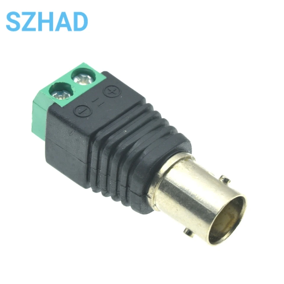 Terminal verde de soldadura libre BNC macho BNC a Terminal positivo y negativo BNC Cable macho y hembra de monitoreo - imagen 5