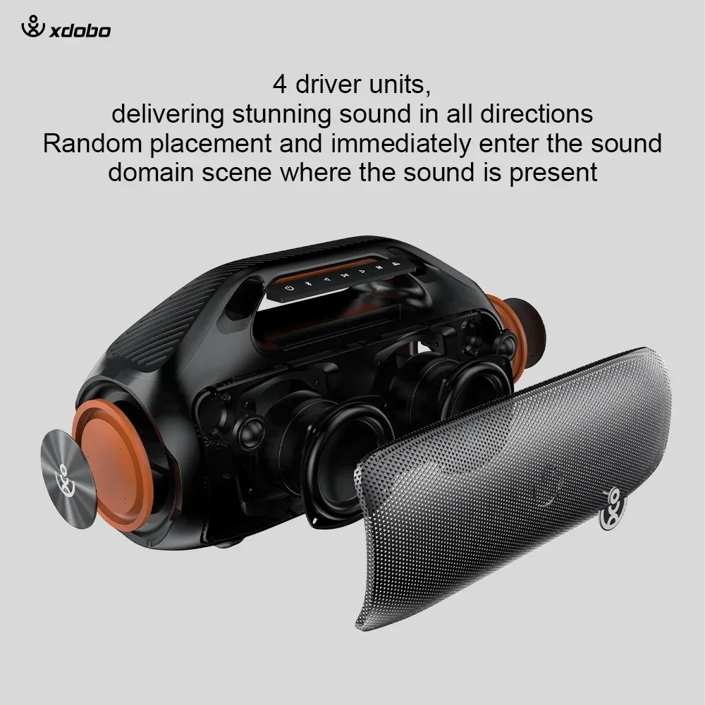 XDOBO Kung Fu 160W Altavoz Bluetooth portátil Boombox altavoz HIFI inalámbrico IPX6 Fiesta al aire libre altavoz impermeable Caixa De Som - imagen 4