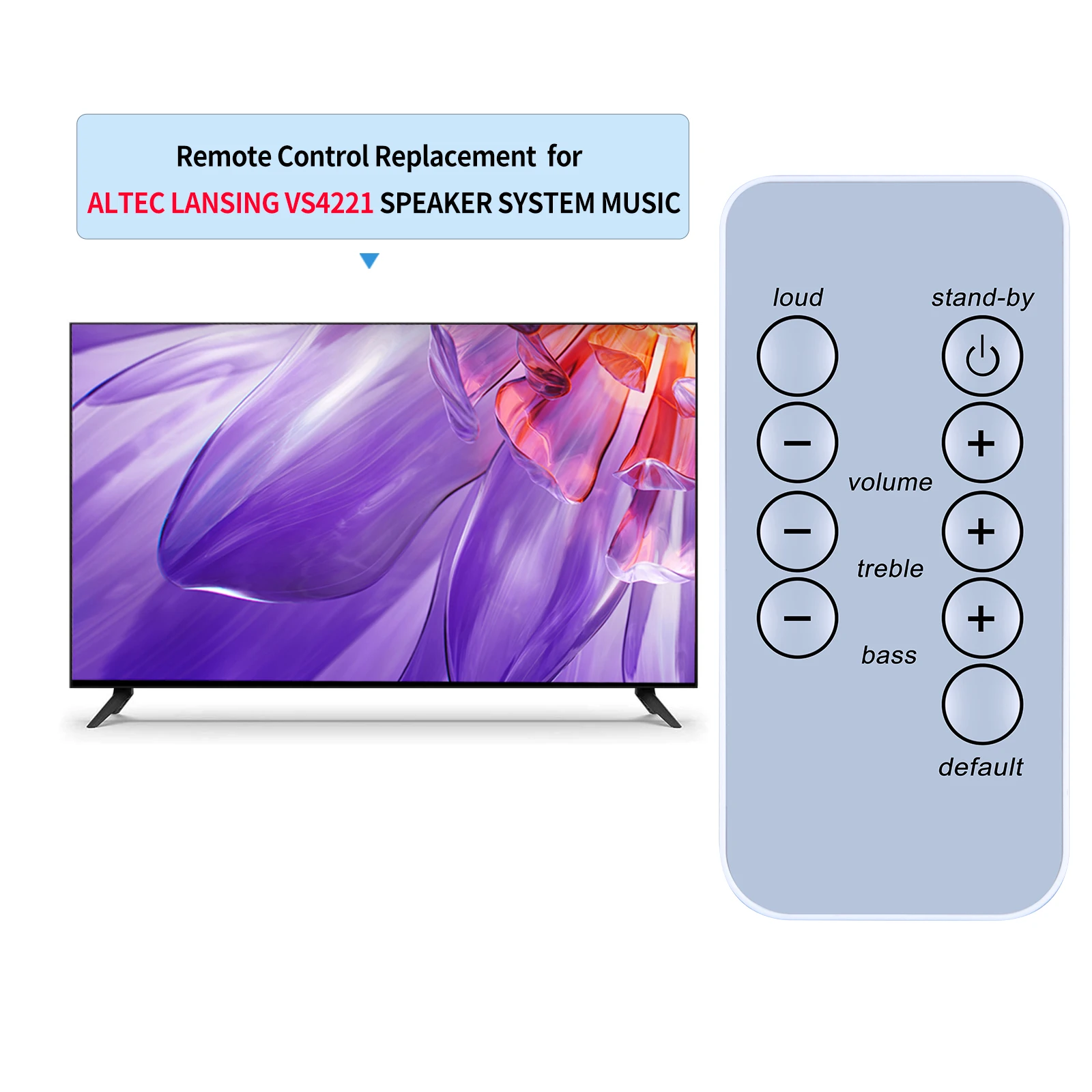 Mando a distancia para ALTEC LANSING VS4221 2,1, sistema de altavoces, música y juegos, nuevo - imagen 2