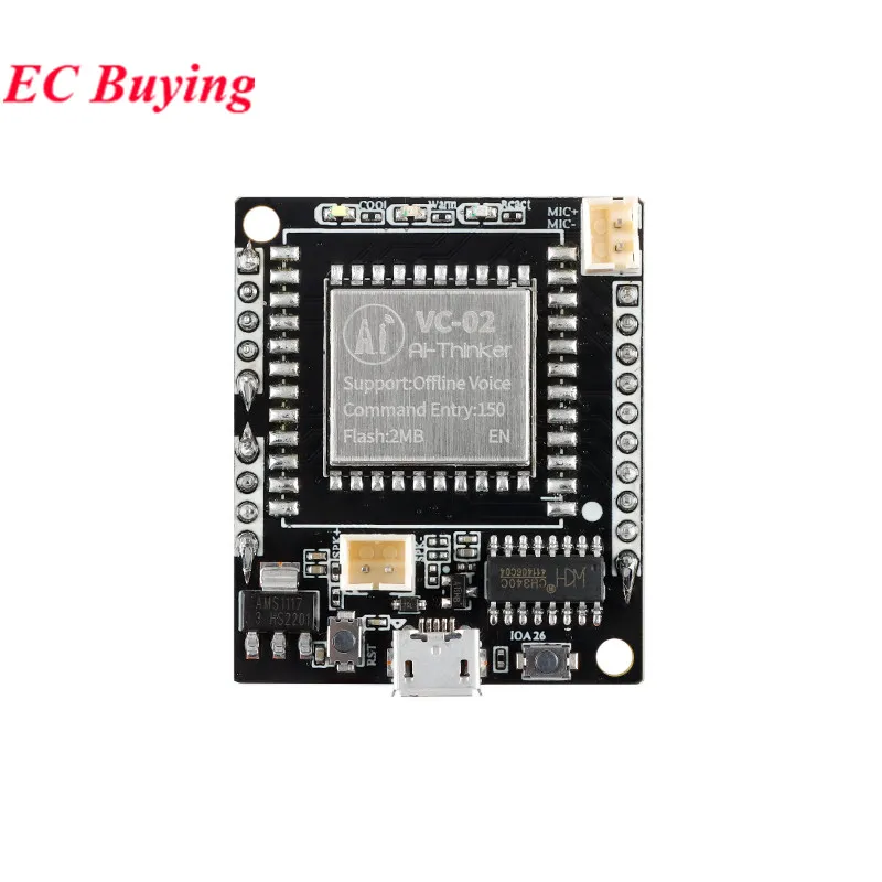 1 unidad-5 uds VC-02 AI Placa de desarrollo de voz sin conexión pura inteligente sin red VC02 reconocimiento de 2MB Control de sonido de voz en inglés - imagen 5