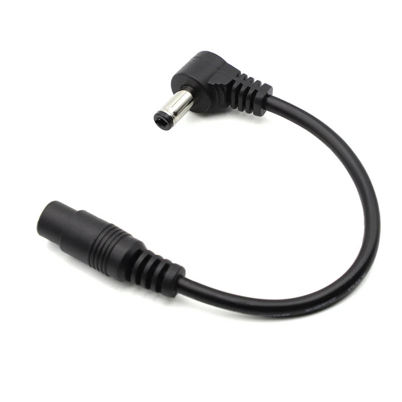 1/2/5 Uds línea de conversión de energía CC 5,5*2,1mm hembra a 5,5*2,5mm macho enchufe de ángulo recto Cable de extensión adaptador 15cm - imagen 2