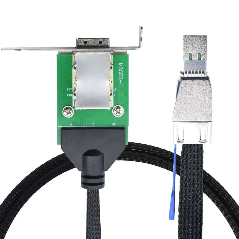 Mini SAS HD SFF-8644 a HD-8088 Cable de conversión de tarjeta adaptadora de servidor de curva hembra - imagen 3