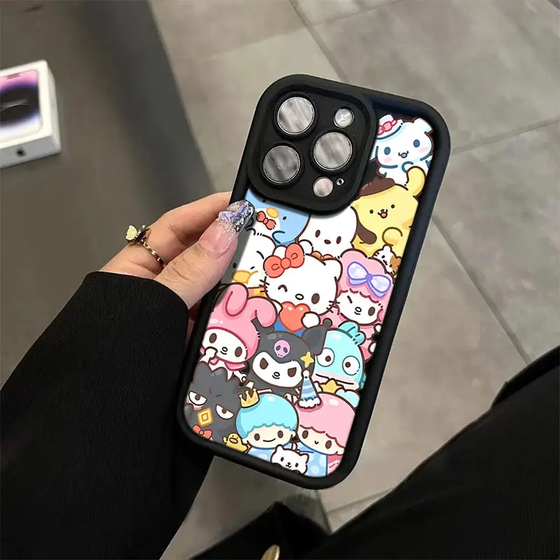 Lovely  HelloKitty TPU Case For iPhone 15 14 13 Pro Max 12 11 Pro XR XS X 7 8 Plus SE 2020 Silicone Shockproof Cover Shell - imagen 2