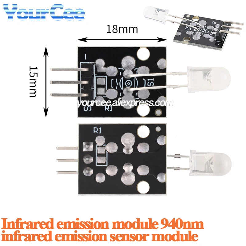 5 unids/pc RGB LED llama temperatura Humidlty sonido Metal táctil fotorresistor IR seguimiento zumbador codificador rotatorio Hall módulo magnético - imagen 3