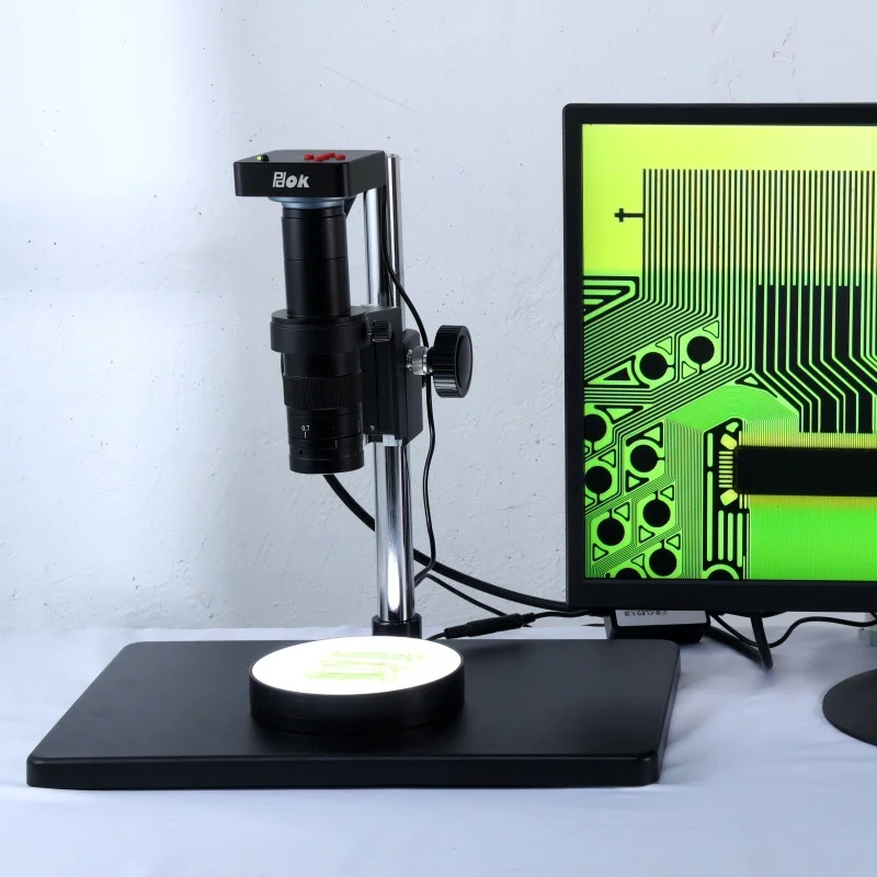 Luz LED inferior para microscopio, microscopio Binocular Digital estéreo, brillo ajustable, lámpara de fuente de luz suplementaria inferior - imagen 5