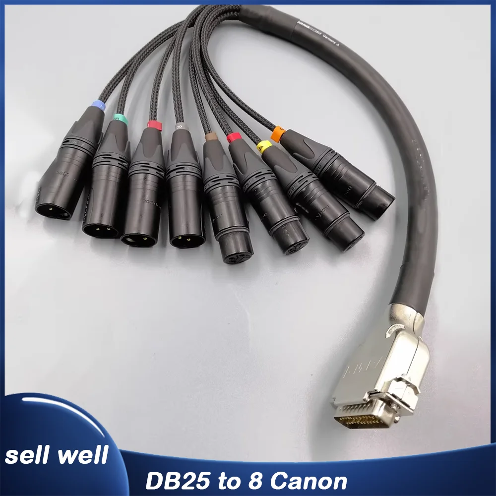 Línea trenzada de señal digital a analógico AES/EDU 1m DB25 a 8
