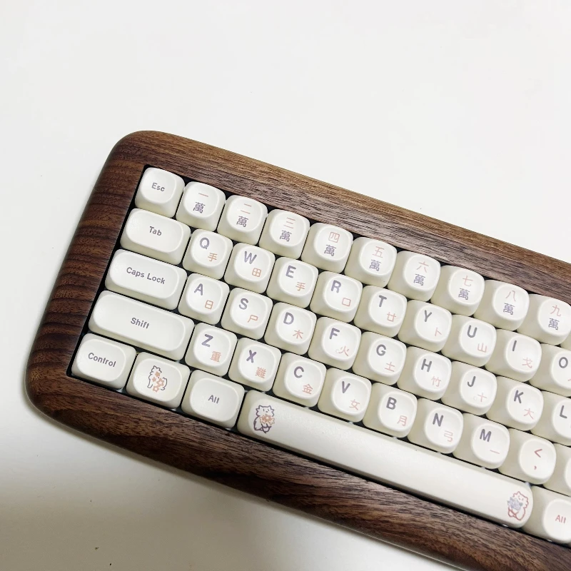Kit de teclado mecánico de madera de nogal negro, personalizado, triodo, inalámbrico, Bluetooth, 2,4G, RGB, junta de intercambio en caliente, diseño ergonómico de VIAL