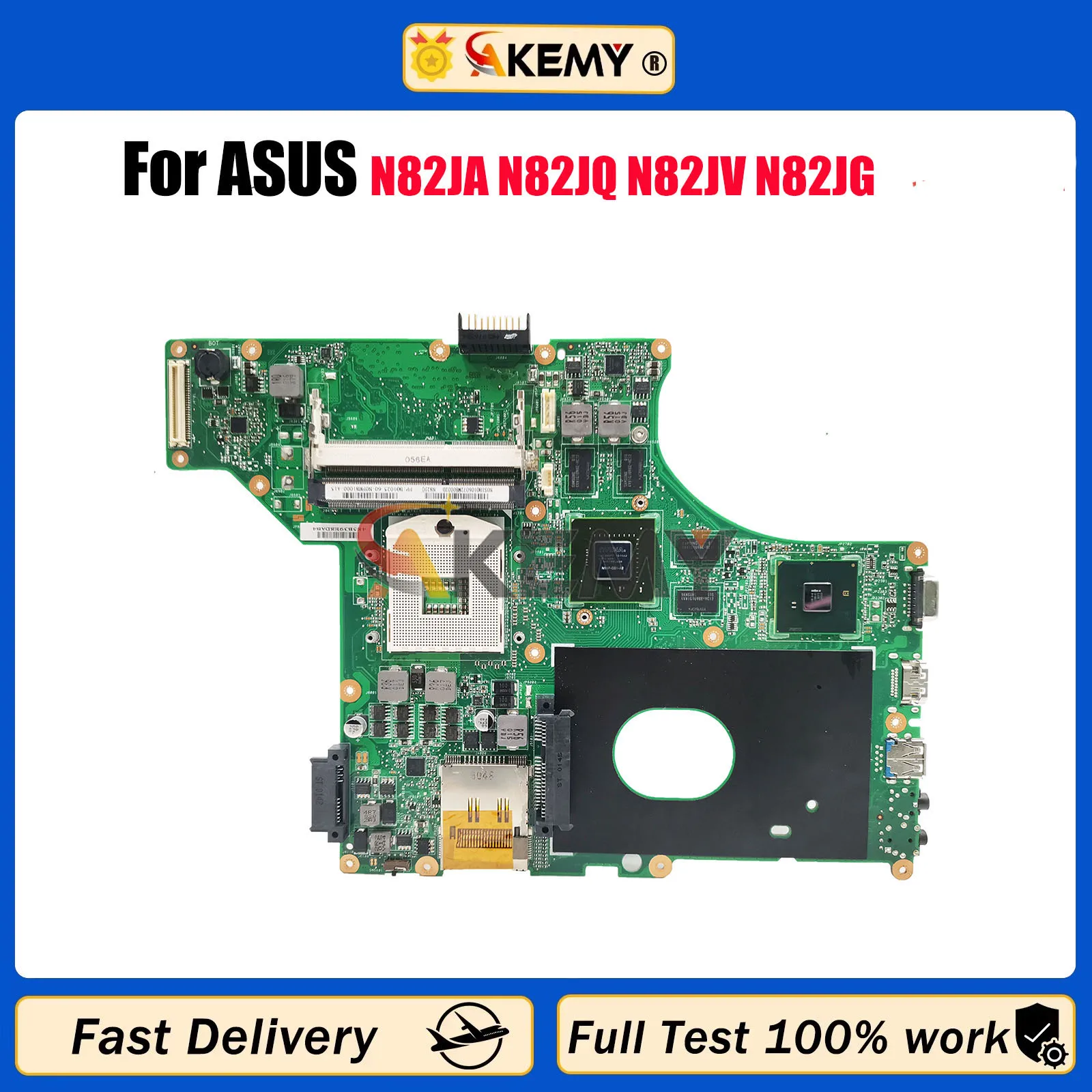 Placa base para ordenador portátil N82JQ para ASUS Vivobook N82J N82JA N82JQ N82JV N82JG placa base para portátil en stock 100% pruebas OK envío rápido