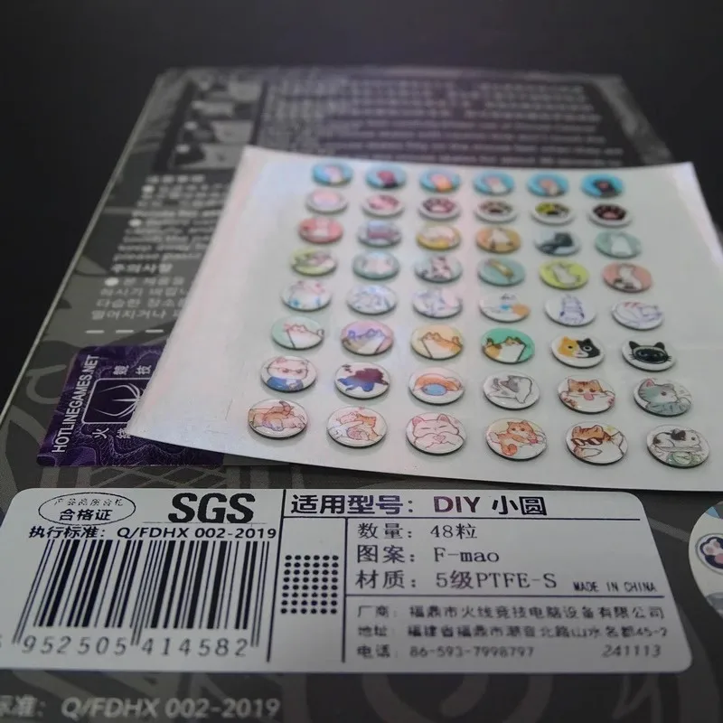 48 unids/pack Hotline juegos DIY pintado pequeño ratón redondo patines pies PTFE Universal ratones deslizadores diámetro 6mm suave resistente al desgaste - imagen 5