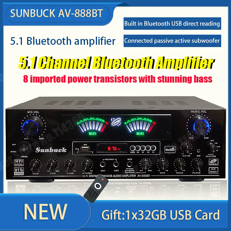 Dual 888BT Amplificador HiFi Bluetooth 4000W para coche y casa - imagen 2