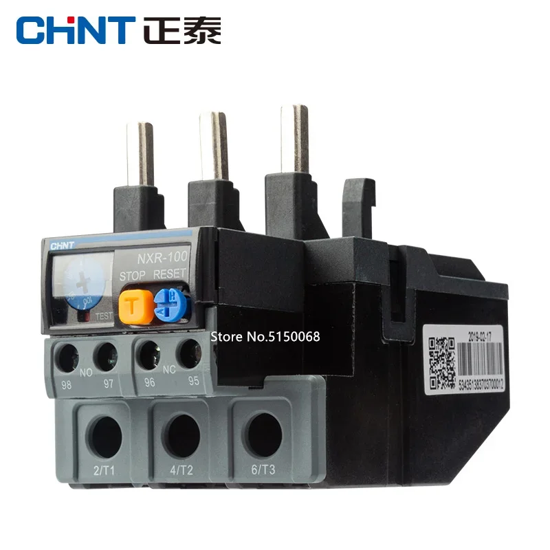 CHNT CHINT Relé NXR-100 30A-40A 37A-50A 48A-65A 63A-80A 80A-100A Relé de sobrecarga térmica para contactor de CA serie NXC