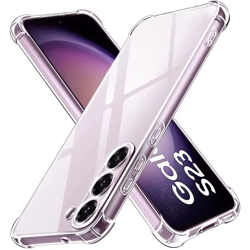 Fundas de teléfono para Samsung S25 Edge S24 S23 Ultra S22 S21 FE S20 Plus funda Galaxy A55 A15 A05 A54 A52 A35 A25 cubierta trasera fina transparente
