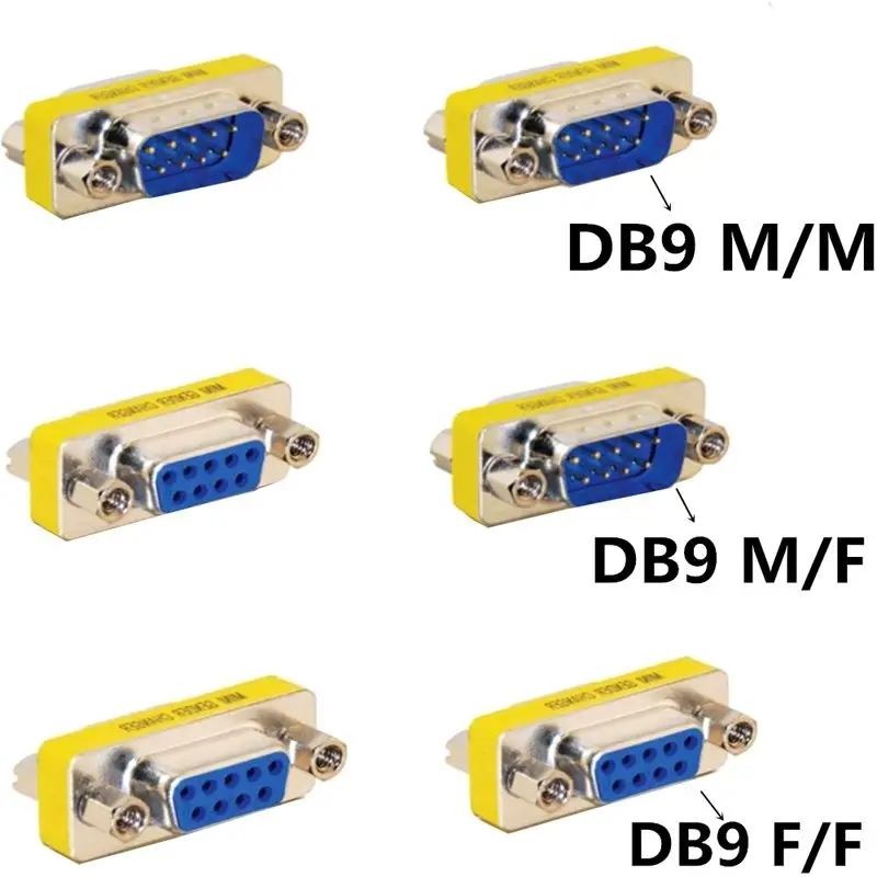 Convertidor de puerto serie DB9 Pin RS232 COM convertidor macho a hembra macho a macho conector hembra a hembra - imagen 4