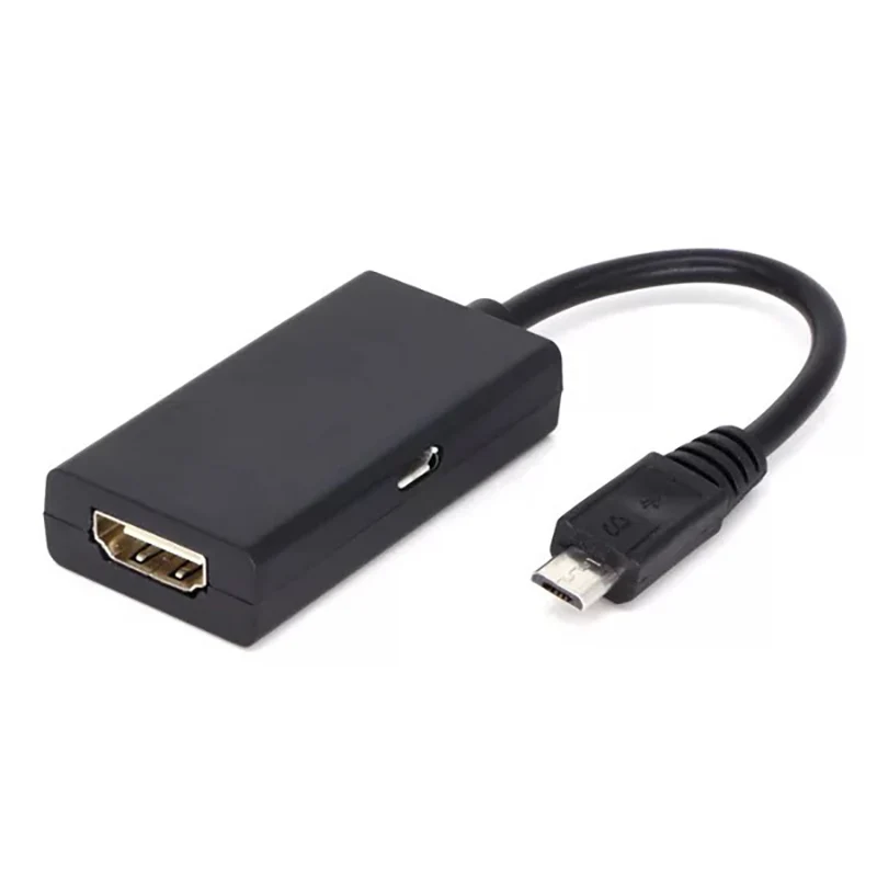 Micro USB de 5 pines a con convertidor HDMI para Dongle MHL, teléfono inteligente Android a proyector HDTV, Monitor, adaptador de extensión de vídeo 1080P