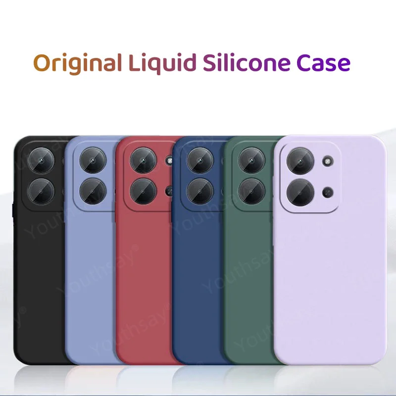Para Redmi 15C funda para Xiaomi Redmi 15C Fundas Coque Shell Original silicona líquida suave TPU teléfono parachoques Redmi 15C - imagen 2