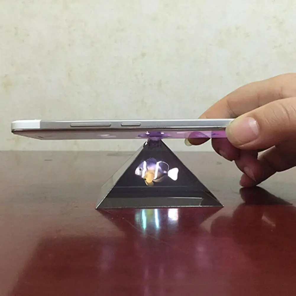 Proyector de teléfono móvil holográfico 3D, tipo pirámide, tableta, vitrina, pantalla, teléfono móvil para Iphone - imagen 5