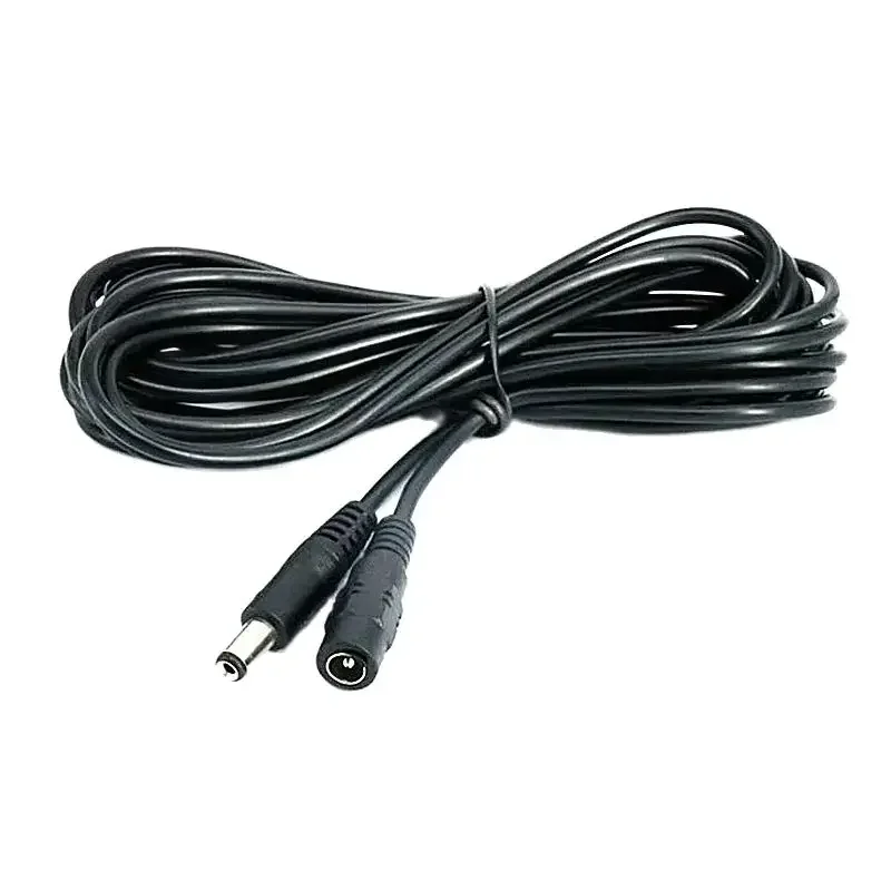 Cable de alimentación de CC de 0,3mm x 0,5mm, Conector de enchufe macho a hembra, Cable de extensión para cámara de seguridad CCTV, 1,5 m, 5,5 m, 1m, 2,1 m, 3m, 5m, 10m - imagen 2