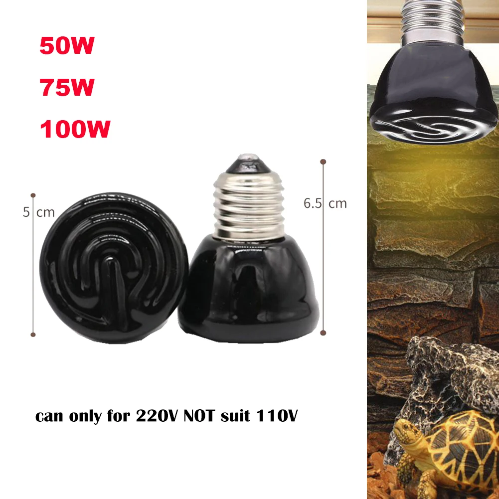 Lámpara de calor para reptiles y mascotas, Kit de luz cálida para tortugas, soporte de Clip E27, lámpara de calefacción, iluminación para tomar el sol, 220V - imagen 5