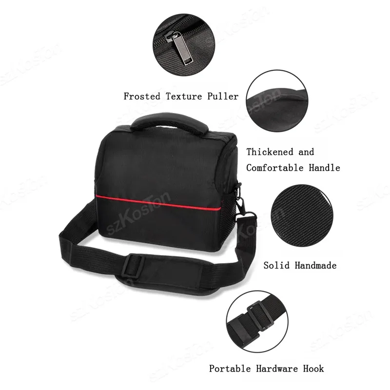 Bolso de hombro para cámara Digital DSLR, funda impermeable, bolsa de fotografía para Canon, Nikon, Sony - imagen 4