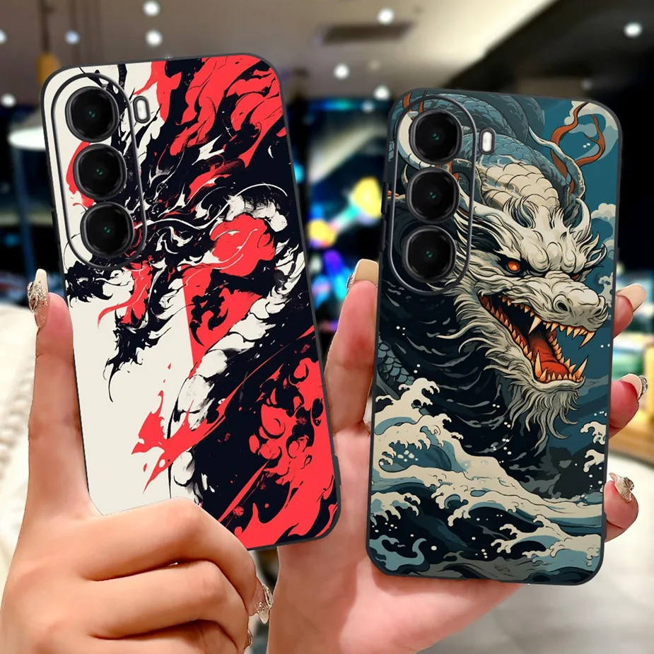 Para Itel A95 5G funda lindo gato Lucky Koi cubierta pintada 6,67 ''funda de teléfono mate de silicona suave para Itel A95 ItelA95 5G Fundas Coque - imagen 3