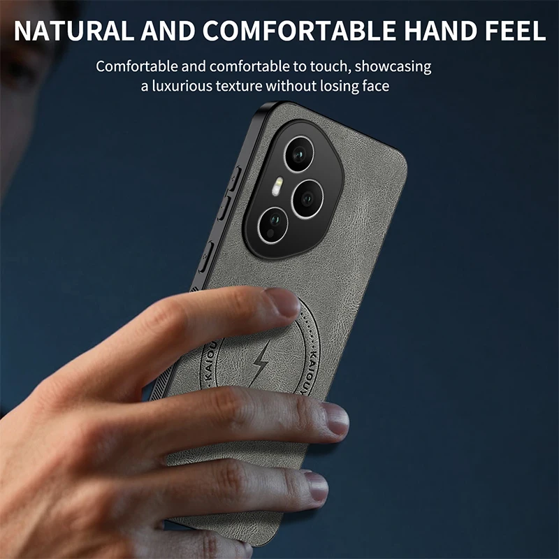 Para Huawei Honor 400 Pro funda de lujo de cuero PU funda protectora trasera magnética Magsafe para Honor 400 200 Lite Shell - imagen 4