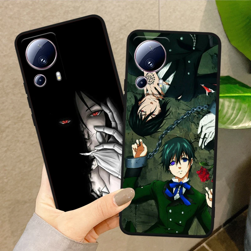 Funda de mayordomo negro para Xiaomi Mi 14 13 12X 12 11 11T 11i 10T 10 Pro Lite Ultra 5G, funda de teléfono negra - imagen 2