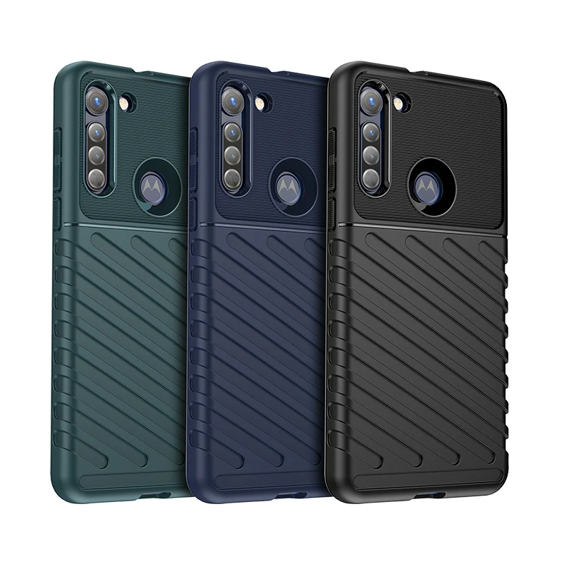 Funda de lujo para teléfono de silicona a prueba de golpes para Moto G8/G8 Power