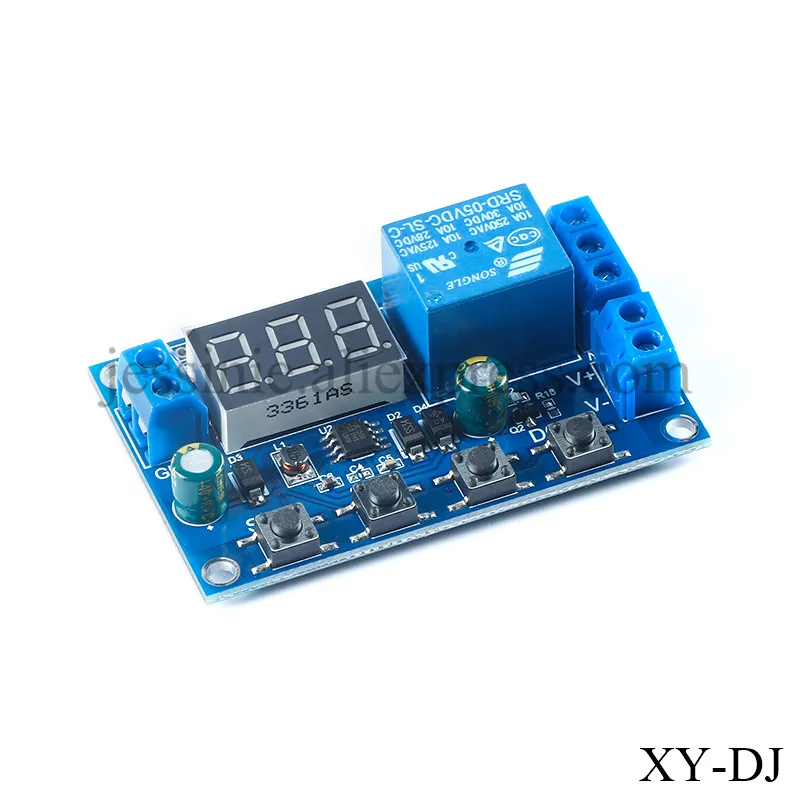 Placa de descargador de batería XY-DJ DC 6-40V, módulo de placa de protección contra sobretensión y bajo voltaje, módulo de precisión de apagado automático