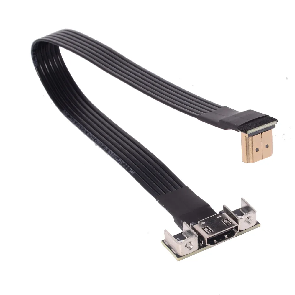 Cable de extensión de cinta plana tipo A HD 2,1/2,0 macho a hembra 2K 4K/144Hz FPC FPV GPU HD V2.1 extensor de Audio y vídeo con orificio para tornillo - imagen 5