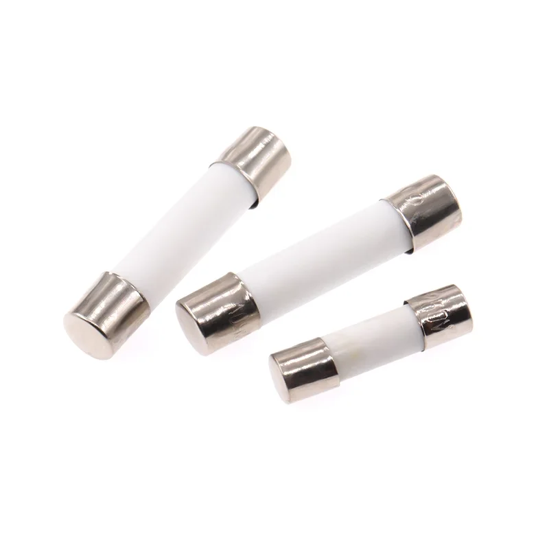 Fusibles de tubo de soplado rápido, fusible de cerámica de 5x20mm, 6x30mm, 250V, 0.1A, 0,2, 0,25, 0,3, 1A, 2, 3, 0,5, 4, 5, 3,15, 10, 15, 20, 25, 30A, 20 piezas - imagen 3